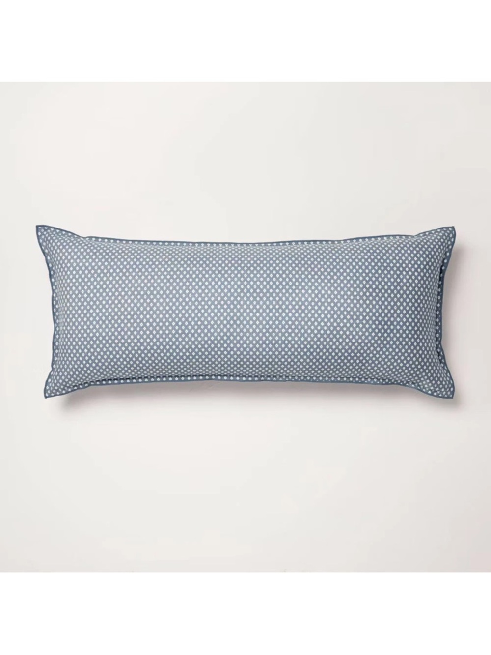 14"x36" Block Pattern Oblong Lumbar Throw Pillow Blue - Hearth & Hand NEW